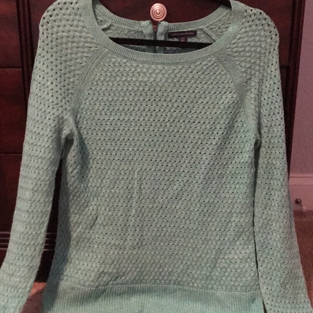 Teal pull over sweater